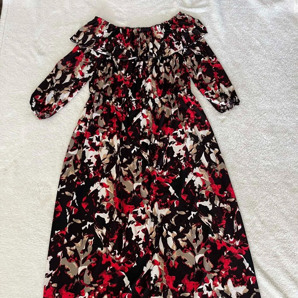 Venus Off the Shoulder Abstract Print Maxi Dress size 1X